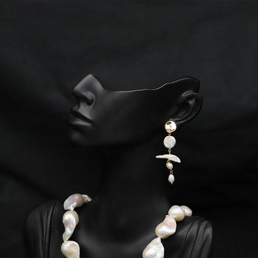 NATURAL FRESHWATER PEARL VINTAGE TASSEL EARRINGS