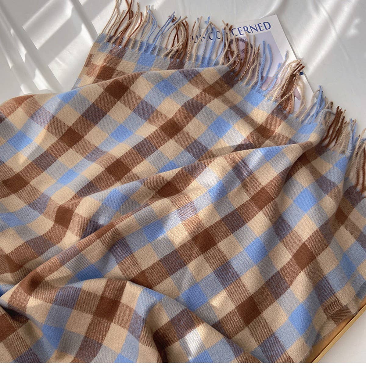 Vintage Wool-Blend Scarf ? Cozy Winter Neck Wrap