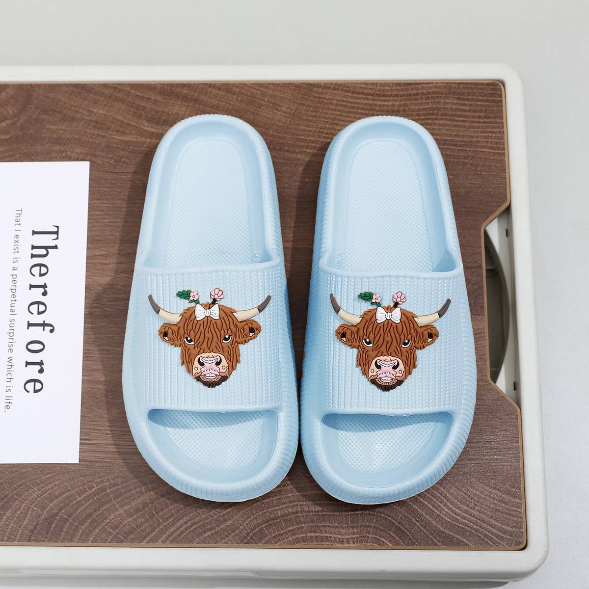 Highland Cow EVA Slides Women Summer Sandals_CWSHF00228