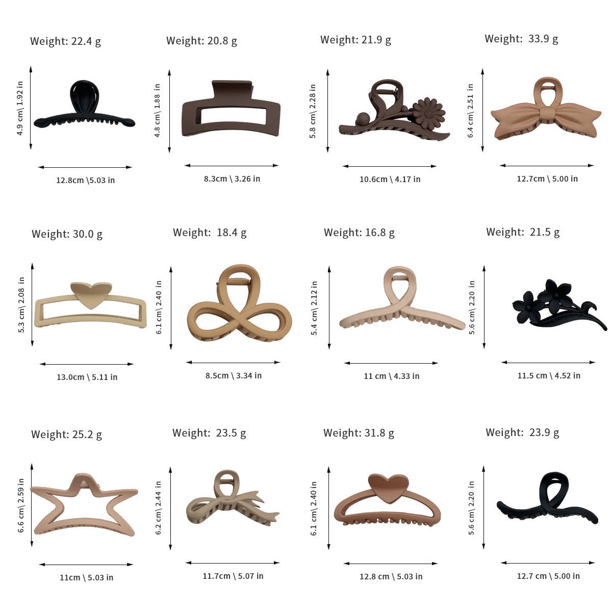 Versatile fashionable hollowed-out grab clip