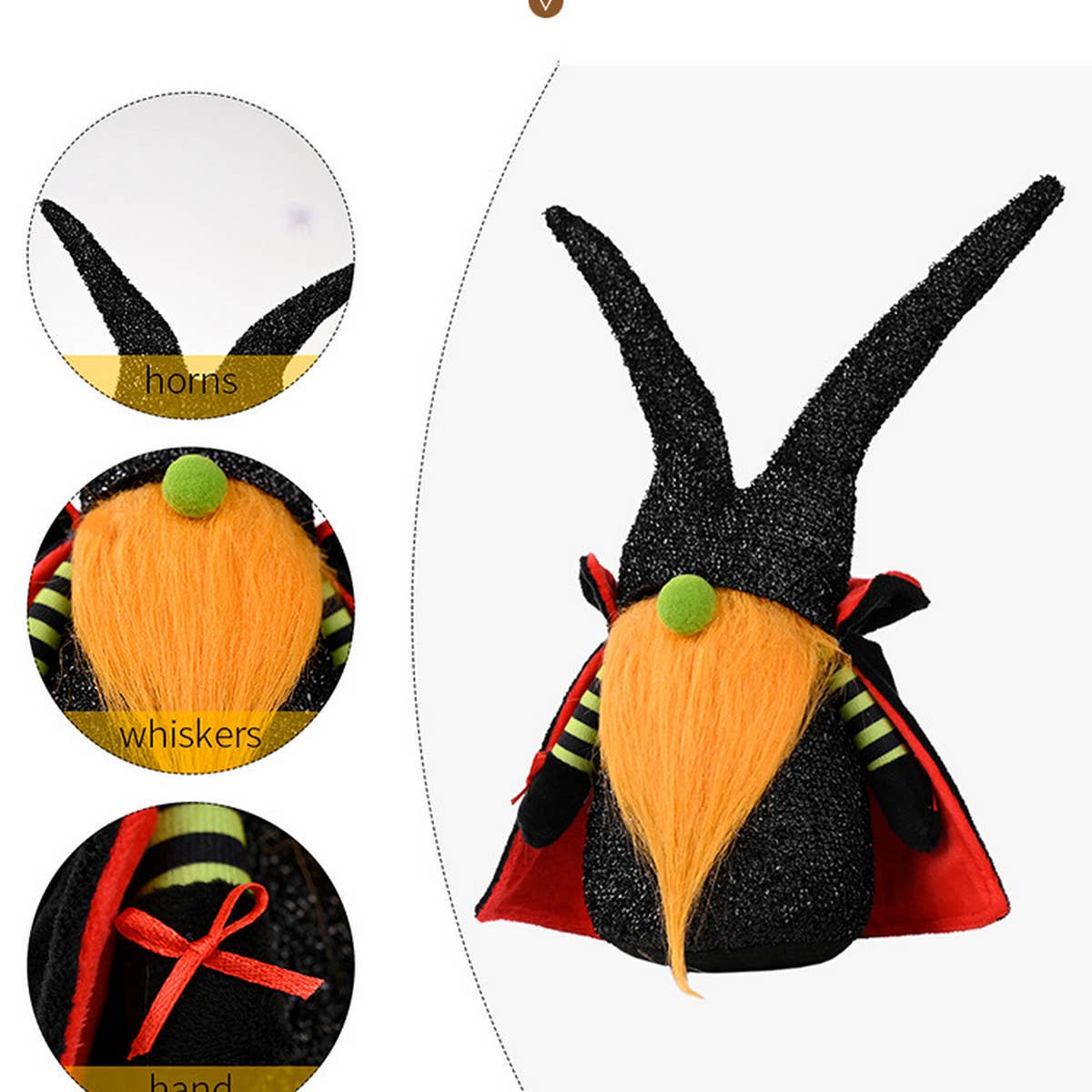 HALLOWEEN CAPE FACELESS DOLL ORNAMENTS