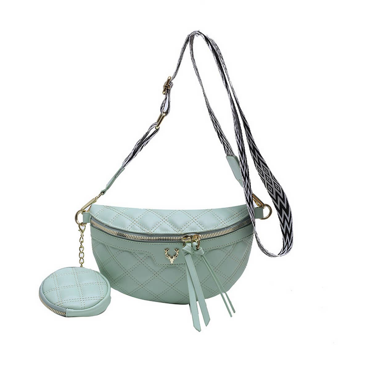 SIMPLE POPULAR RIBBED CHEST BAG AND CROSSBODY BAG_CWAB2081