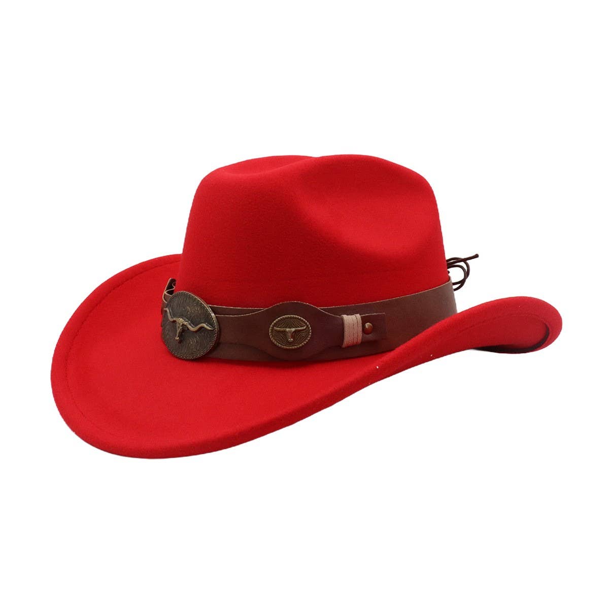 New Wool Fedora Hat Western Ethnic Cowboy Style_CWAH04500