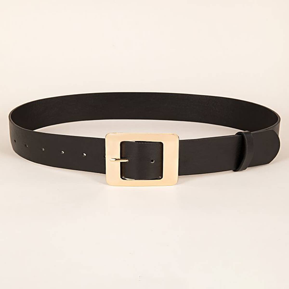 SQUARE PIN BUCKLE PU LEATHER BELT_CWABE0444