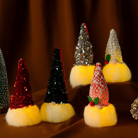 CHRISTMAS TREE PENDANT LUMINOUS FACELESS DOLL