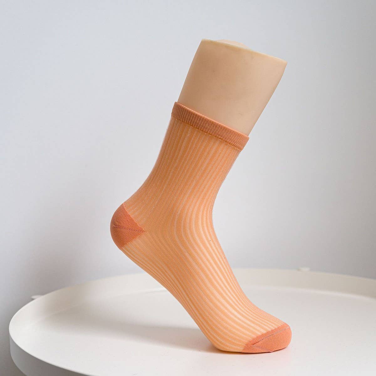 STRIPE MESH SOCKS FOR WOMEN MID TUBE TIDE SOCKS_CWMS054