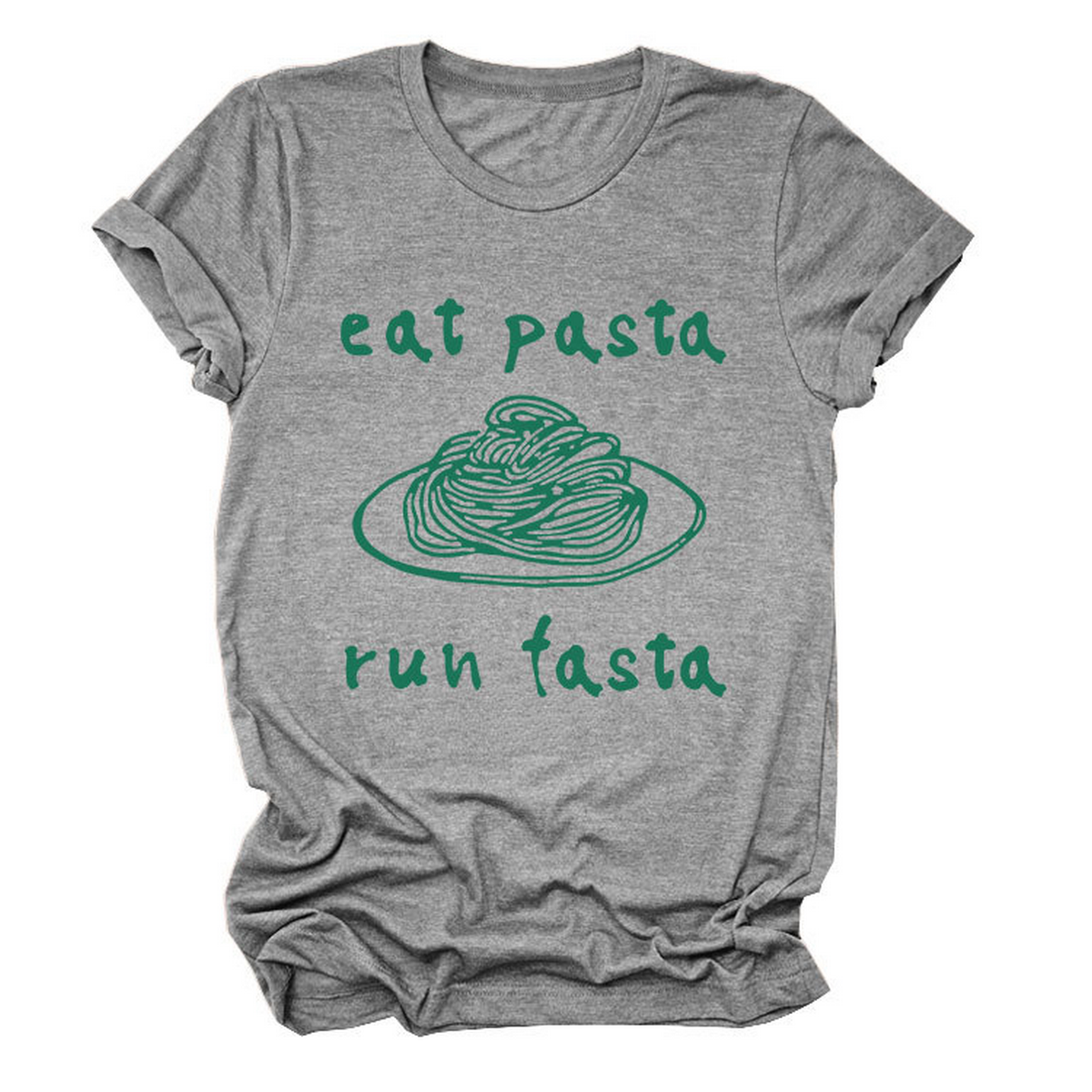 Trendy Women¡¯s Short Sleeve Tee ? Eat Pasta Run