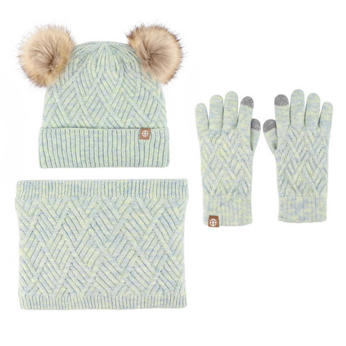 CHILDREN'S WOOL WARM KNITTED THREE-PIECE SUIT