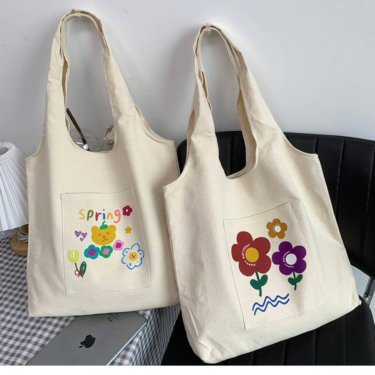LITERARY TRAVEL SMALL FRESH CLOTH BAG_CWAB2179