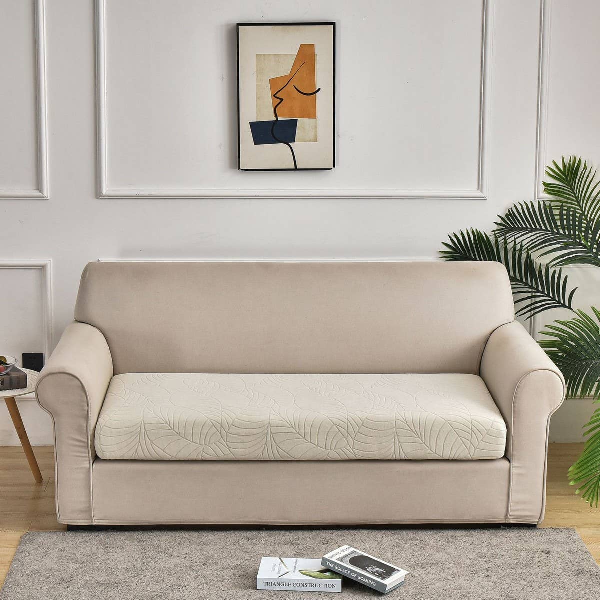 Waterproof Stretch Sofa Cover Solid Jacquard