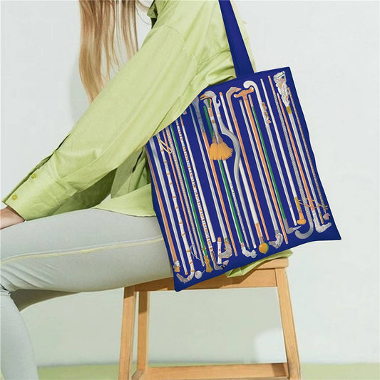 Scepter Print Canvas Tote Bag for Women_CWAB5131