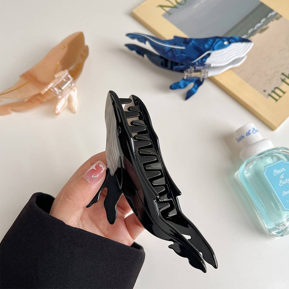 Deep Blue Whale Hair Claw ? Ocean Style Clip