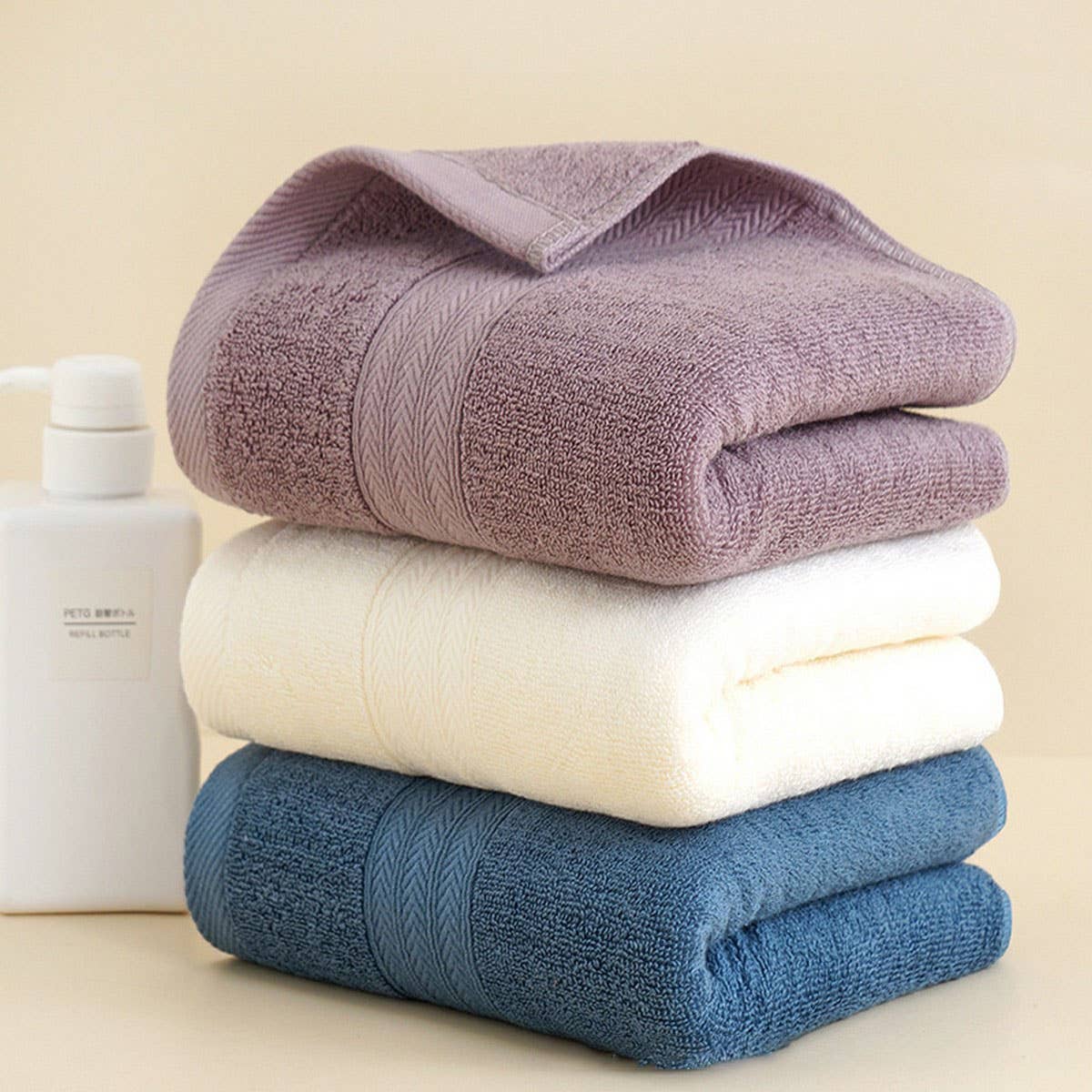 ADULT THICK COTTON LONG HAIR CLOTH FOUR STRIPES_CWMM2294