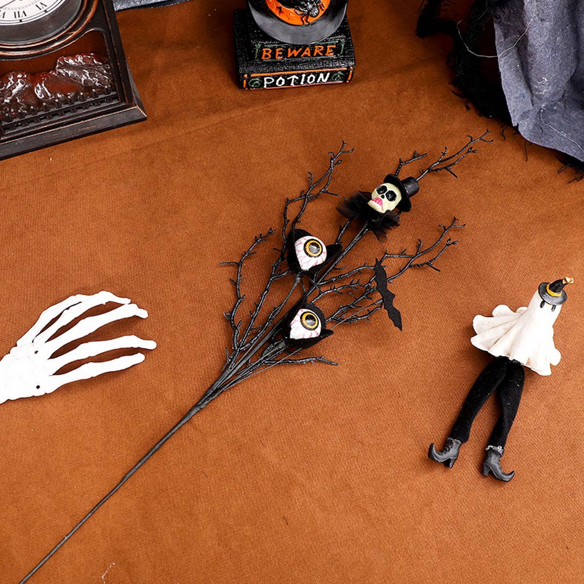 Creative Skull Eye Floral Pick Halloween Decor_CWMM9905