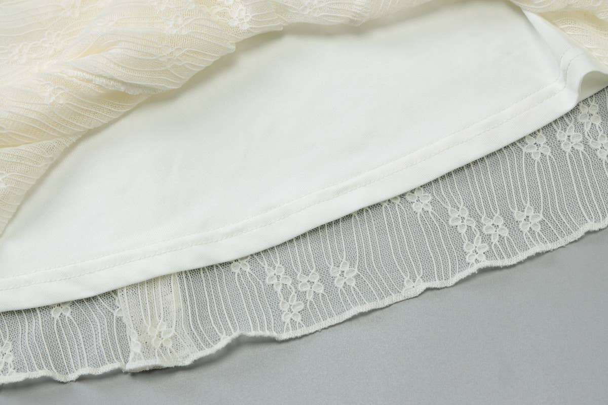 Lace Halter Backless Vacation Dress