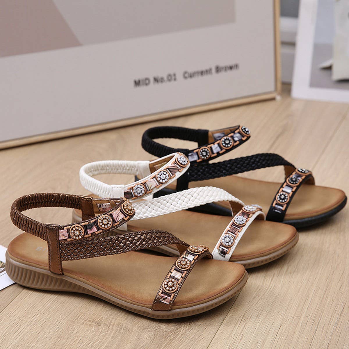 CASUAL ANTI SKID FASHION RHINESTONE SANDALS_CWSHS0541