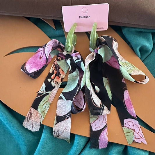 Boho Handmade Tassel Bow Earrings ??Long & Chic_CWMM6190