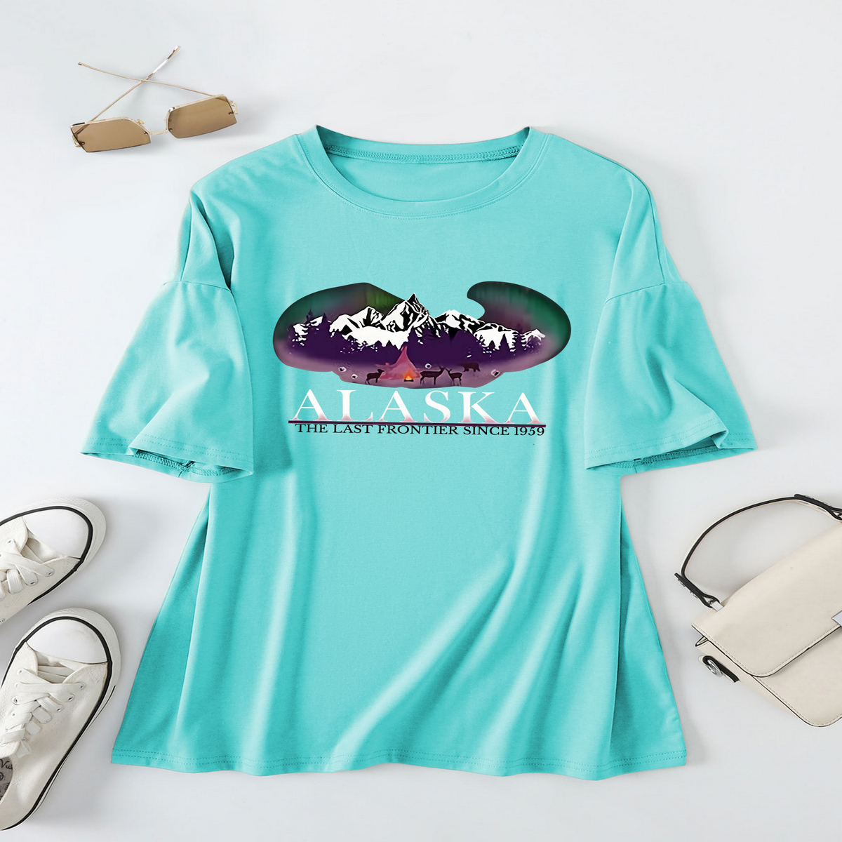 Trendy Plus Size T-Shirt for Women, Loose Fit