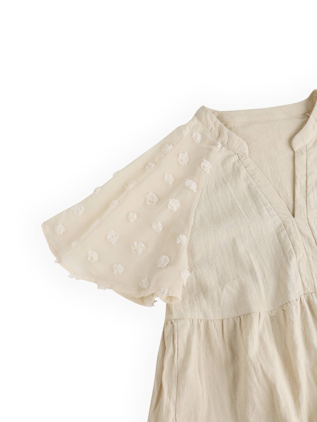 V-neck and a large hem loose and casual dress