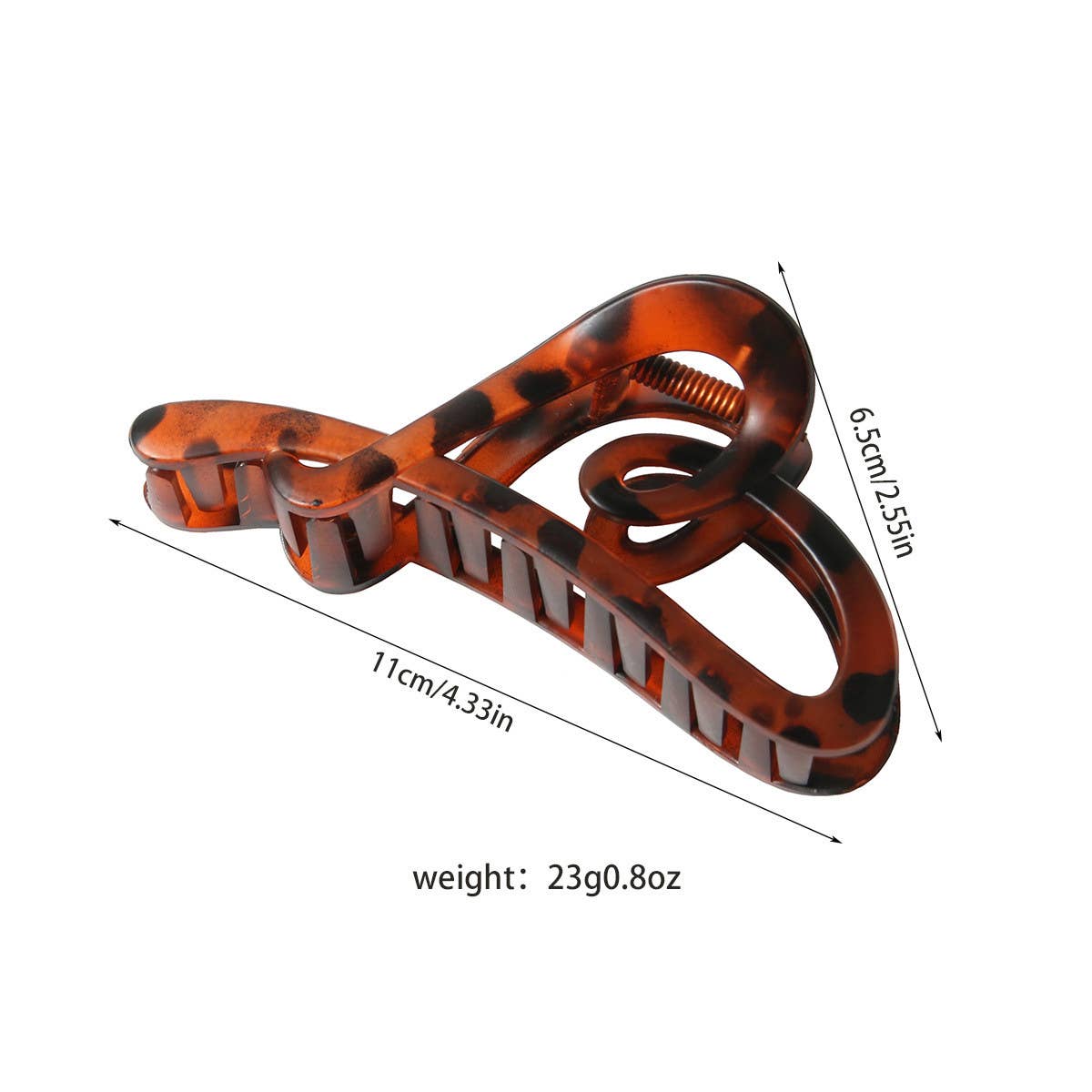 Matte Love Hair Clip with Letter, Stylish Claw_CWAHA1037