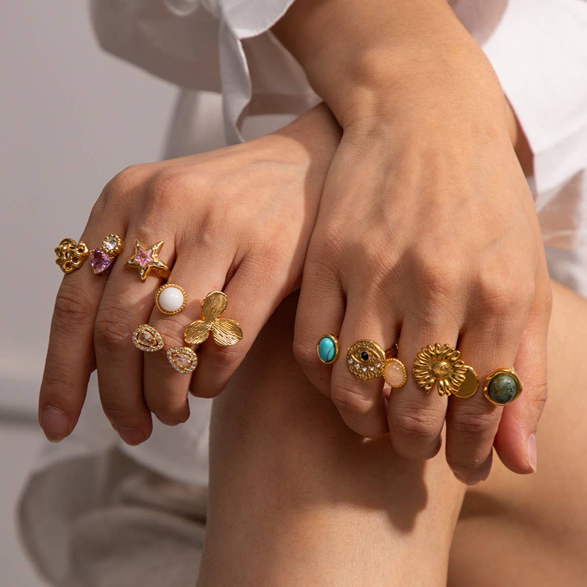 RETRO NICHE HIGH-END OPEN RING_CWAJE1381