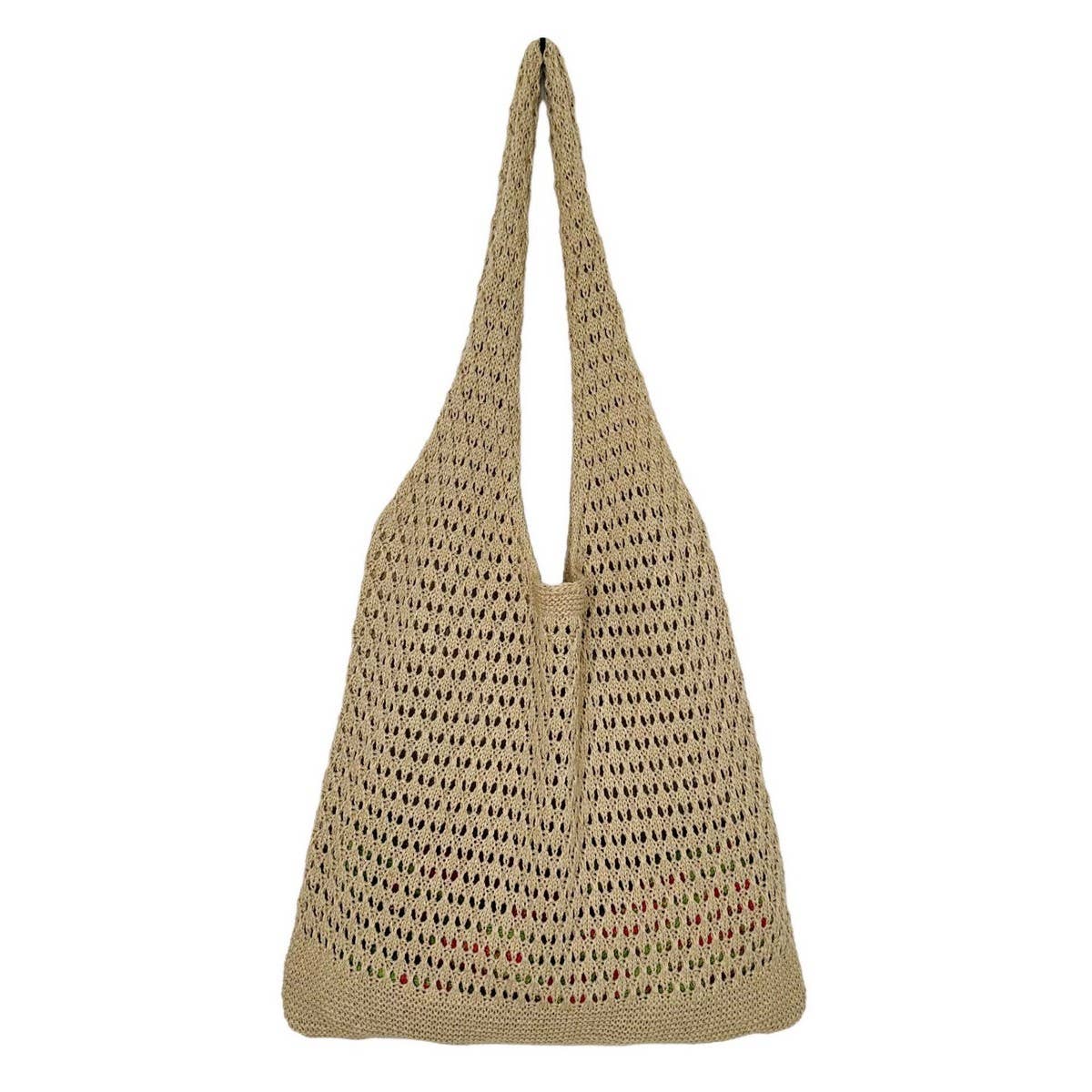 CWAB4577_TOTE KNIT HOLLOW WOVEN SHOULDER BAG