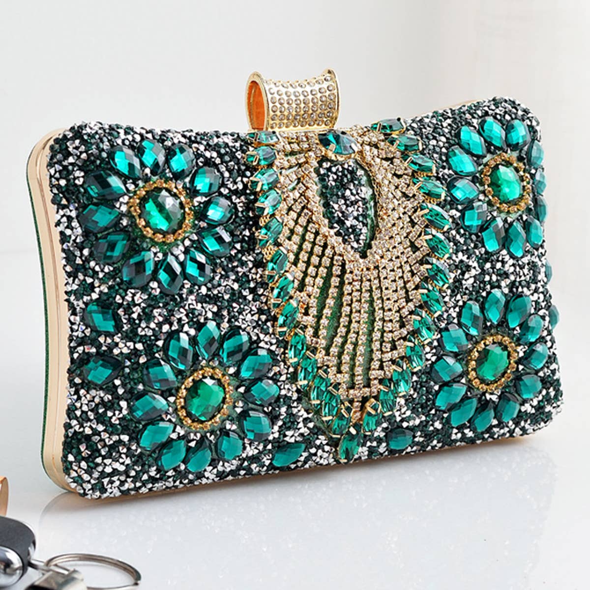 WOMEN DINNER CHAIN ONE-SHOULER DIAMOND BAG_CWAB0597