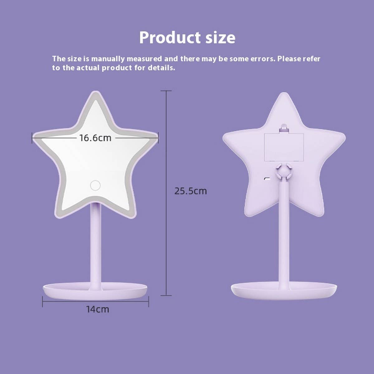 DETACHABLE DESKTOP LED MAKEUP MIRROR