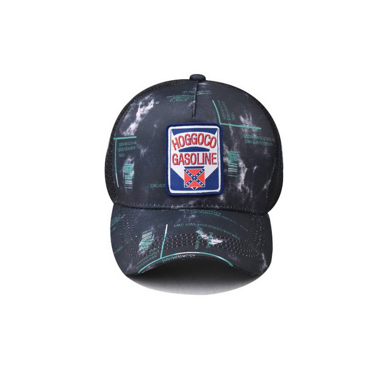 VINTAGE LETTERING EMBROIDERED PATCH TRUCKER HAT_CWAH1372