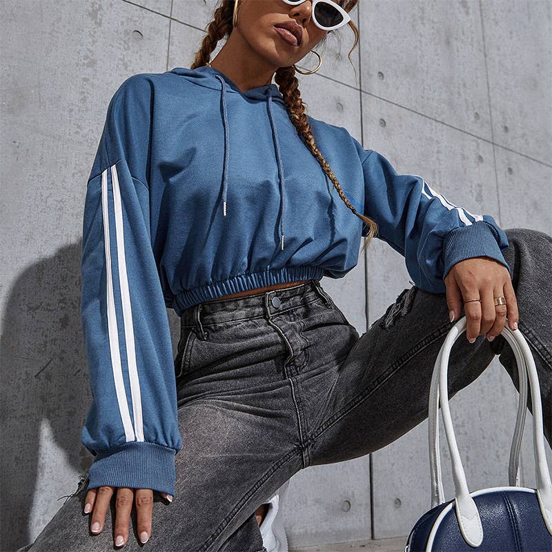 SHORT COLOR MATCHING HOODIE SHORT HOODIE