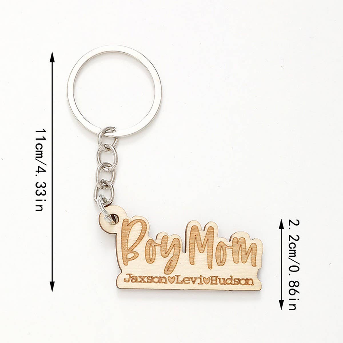 LASER ENGRAVED WOODEN KEYCHAIN