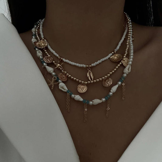 NICHE ALLOY IRREGULAR MULTI-LAYER CLAVICLE CHAIN_CWMM3141