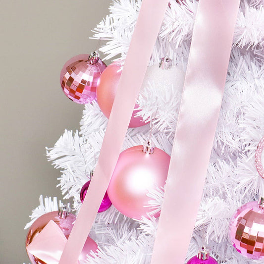 Pink Ribbon Tree Topper & Ornament Set_CWAJE5301