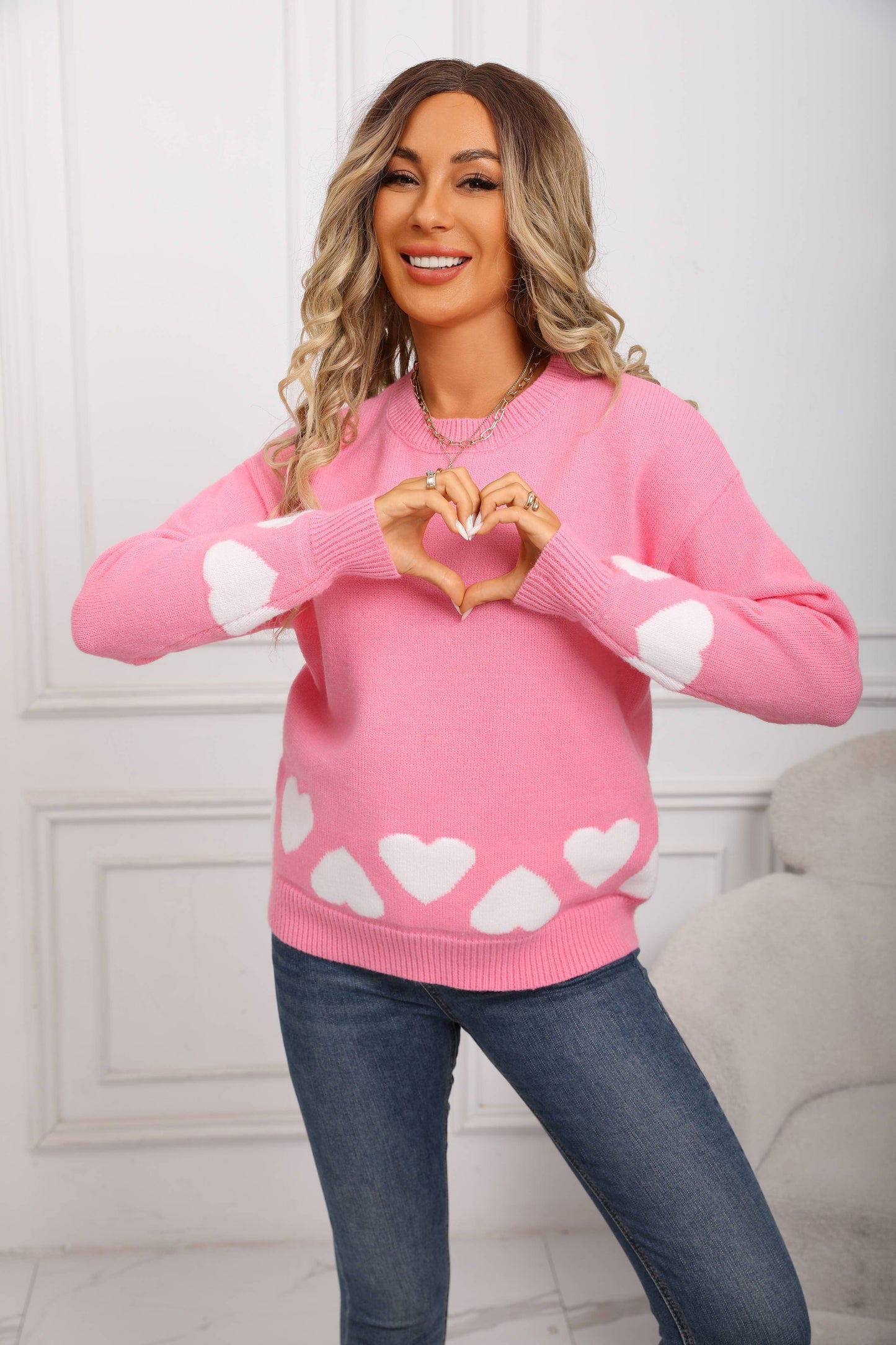 Feeling human love long sleeve in basic sweater