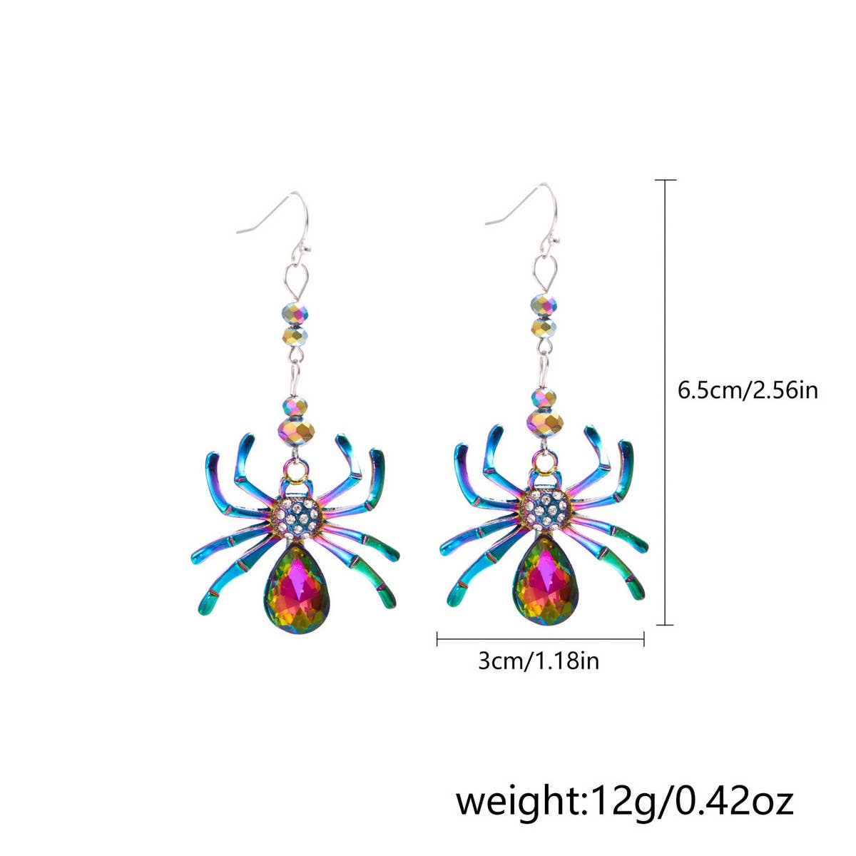 HALLOWEEN SPIDER CREATIVE EARRINGS