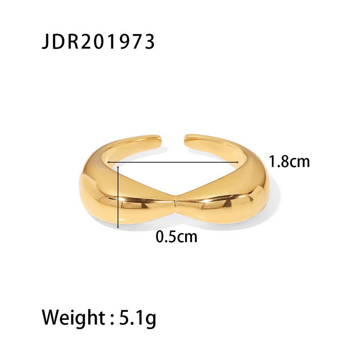 ADJUSTABLE OPEN RING GEOMETRIC DESIGN FOR WOMEN_CWAJE1224