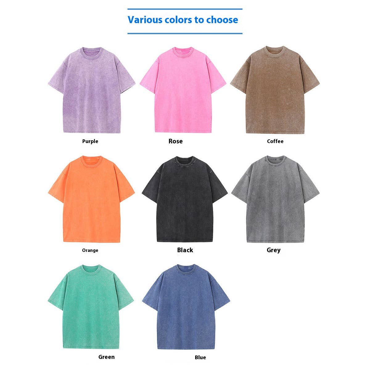 270g Heavyweight Wax-Dyed Vintage Cotton T-Shirt??œCustom Logo