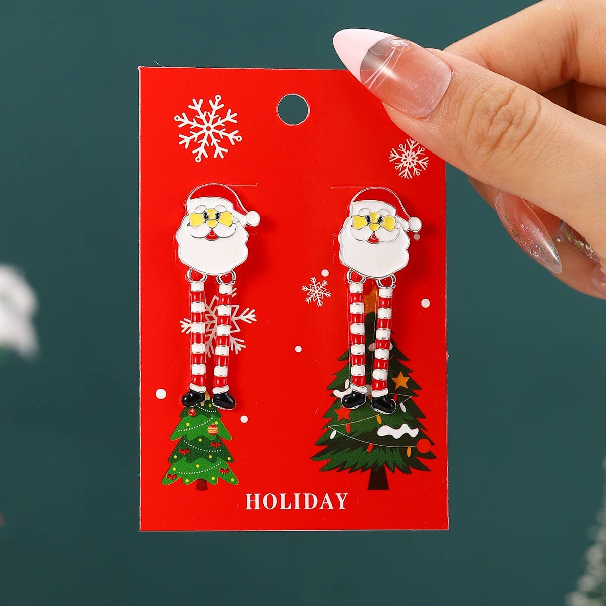 NEW CHRISTMAS CARTOON DIAMOND PENDANT EARRINGS