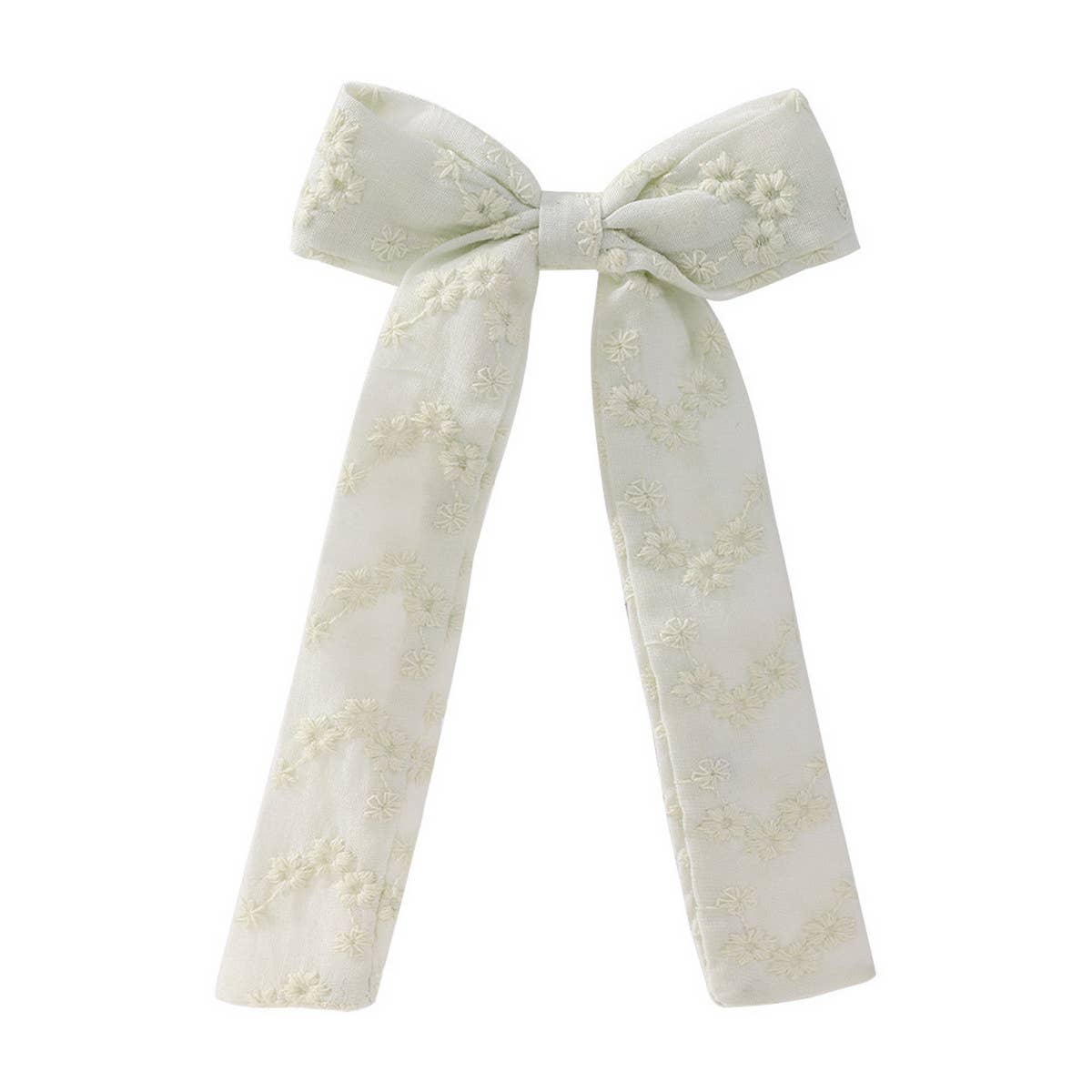 CHILDREN'S RIBBON BOW EMBROIDERED HAIRPIN