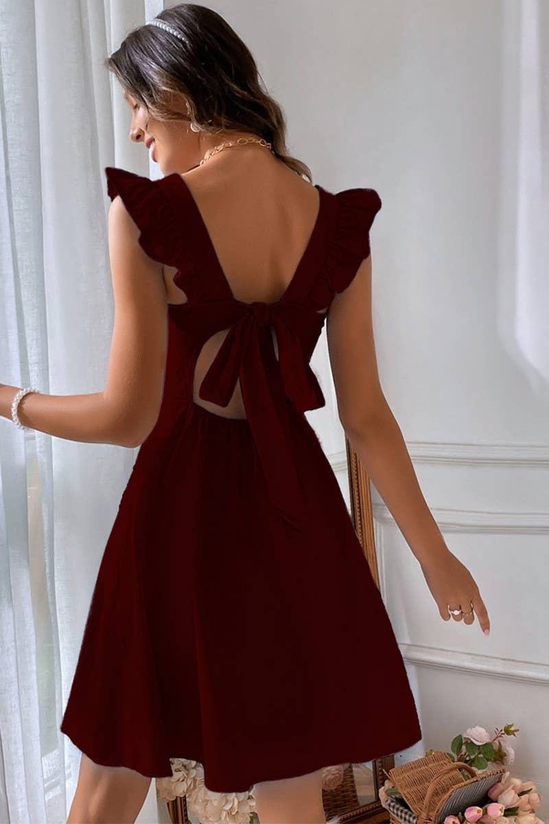 SUSPENDER SWEET SHORT DRESS_CWDSD2718