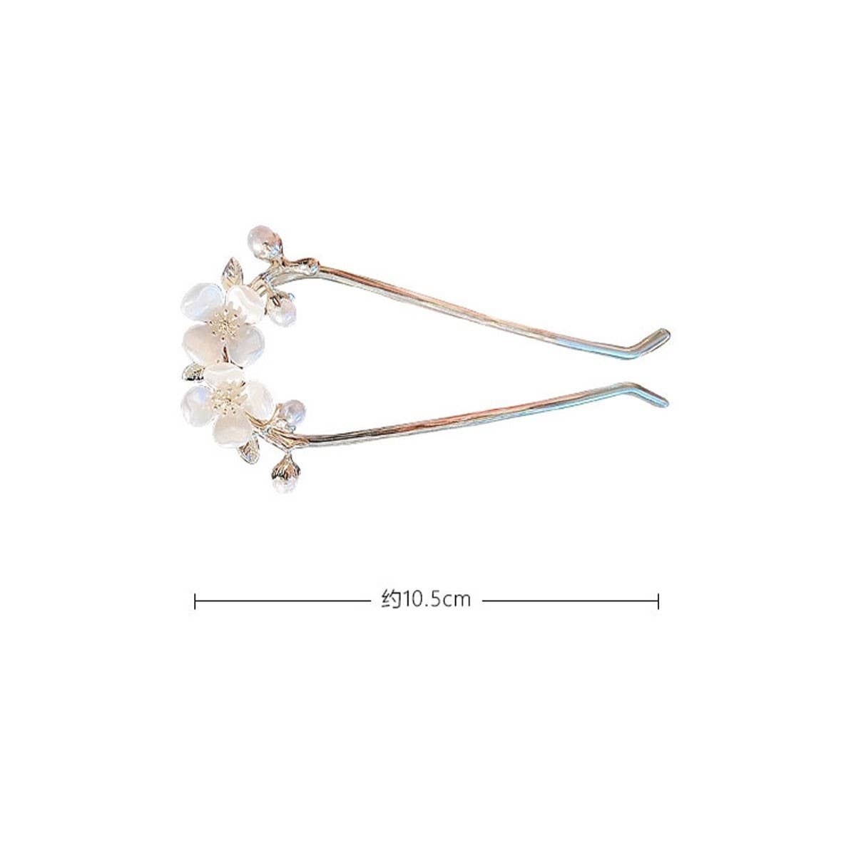 PEARL CAMELLIA HAIR INSERT COMB HAIRPIN_CWAHA4664