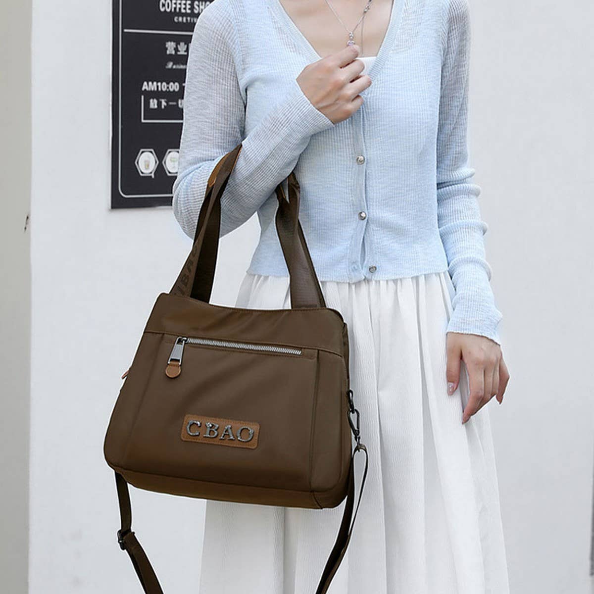 FASHION WATERPROOF NYLON SHOULDER BAG_CWASC1761