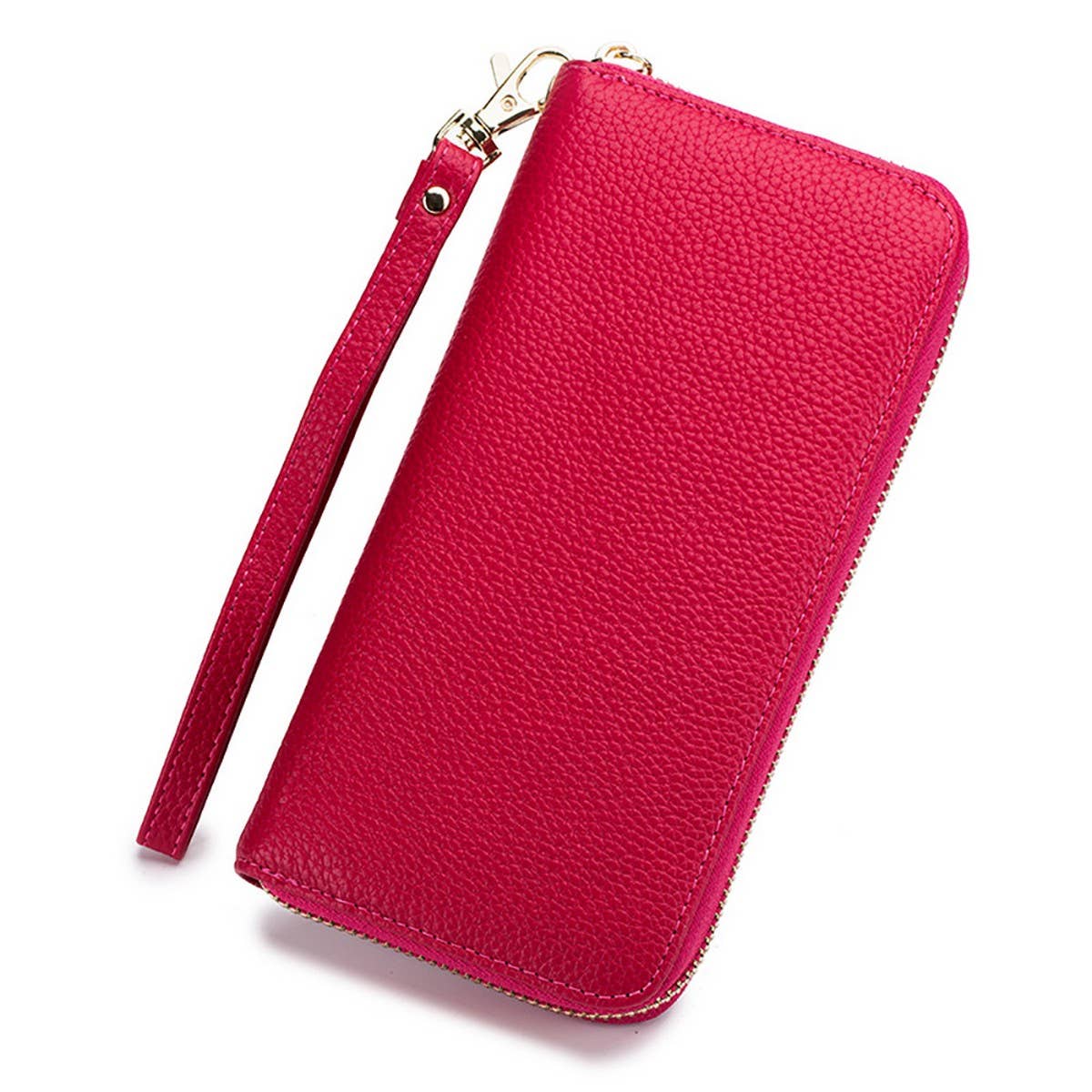 ZIPPER TASSEL ANTI-THEFT BRUSH LEATHER WALLET_CWAB3731