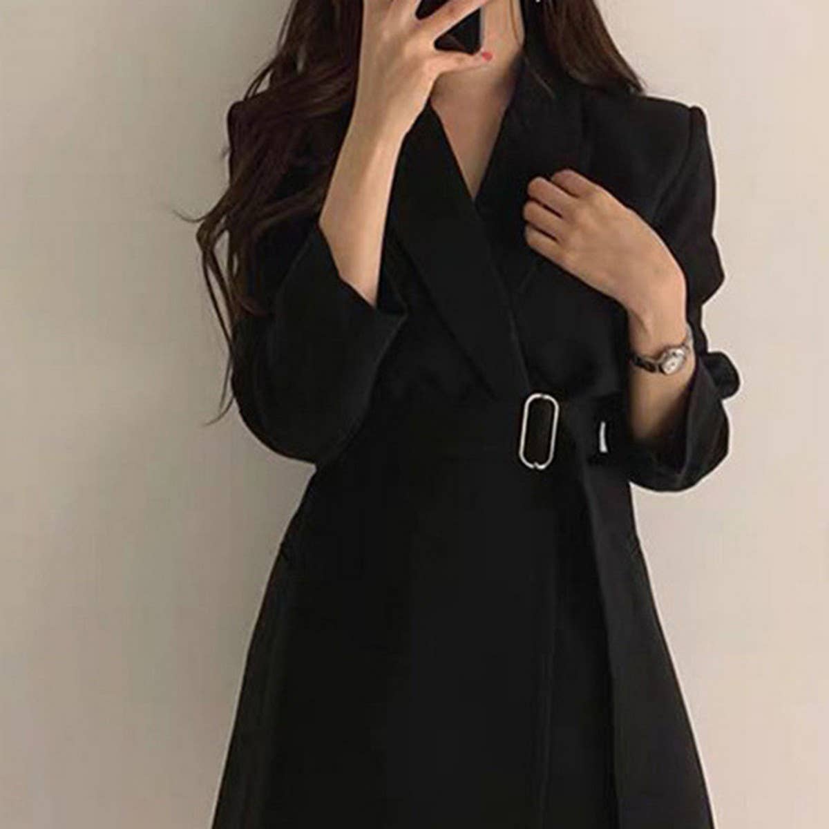 Vintage belted casual blazer