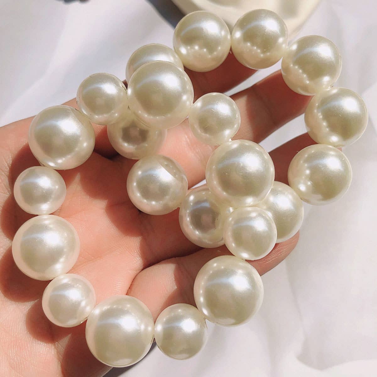 Pearl Hair Tie Bracelet for Women, Chic & Sweet_CWAHA0128