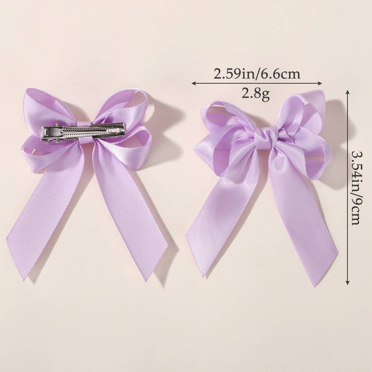Handmade Double Ribbon Bow Baby Hair Clip