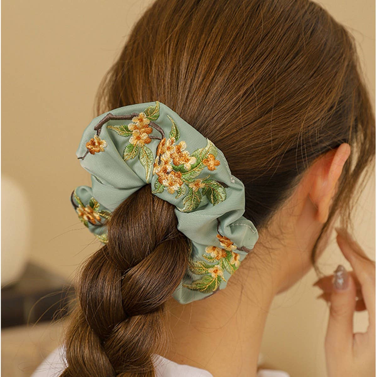 Embroidered Hair Tie for Elegant Traditional Wear