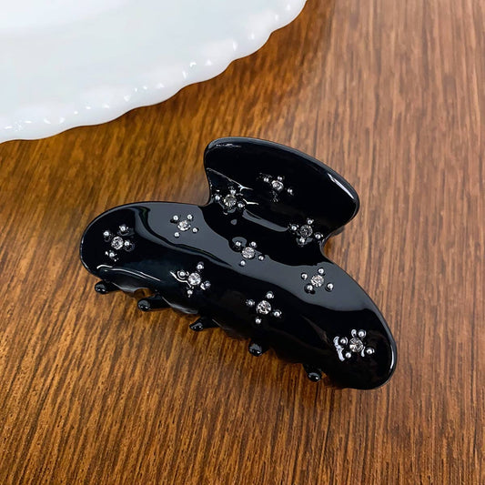 Diamond-encrusted high-end floral acrylic gripper