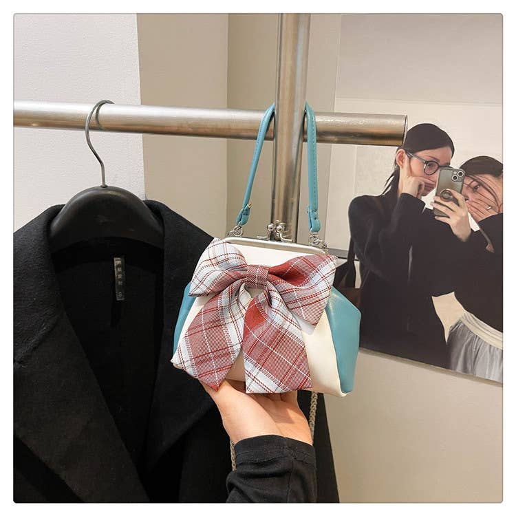 Bow tie stylish versatile clip-on crossbody bag