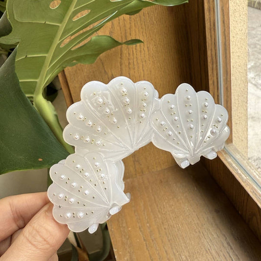 CWAHA4558_NEW PEARL SHELL CUTE SIMPLE HAIRPIN